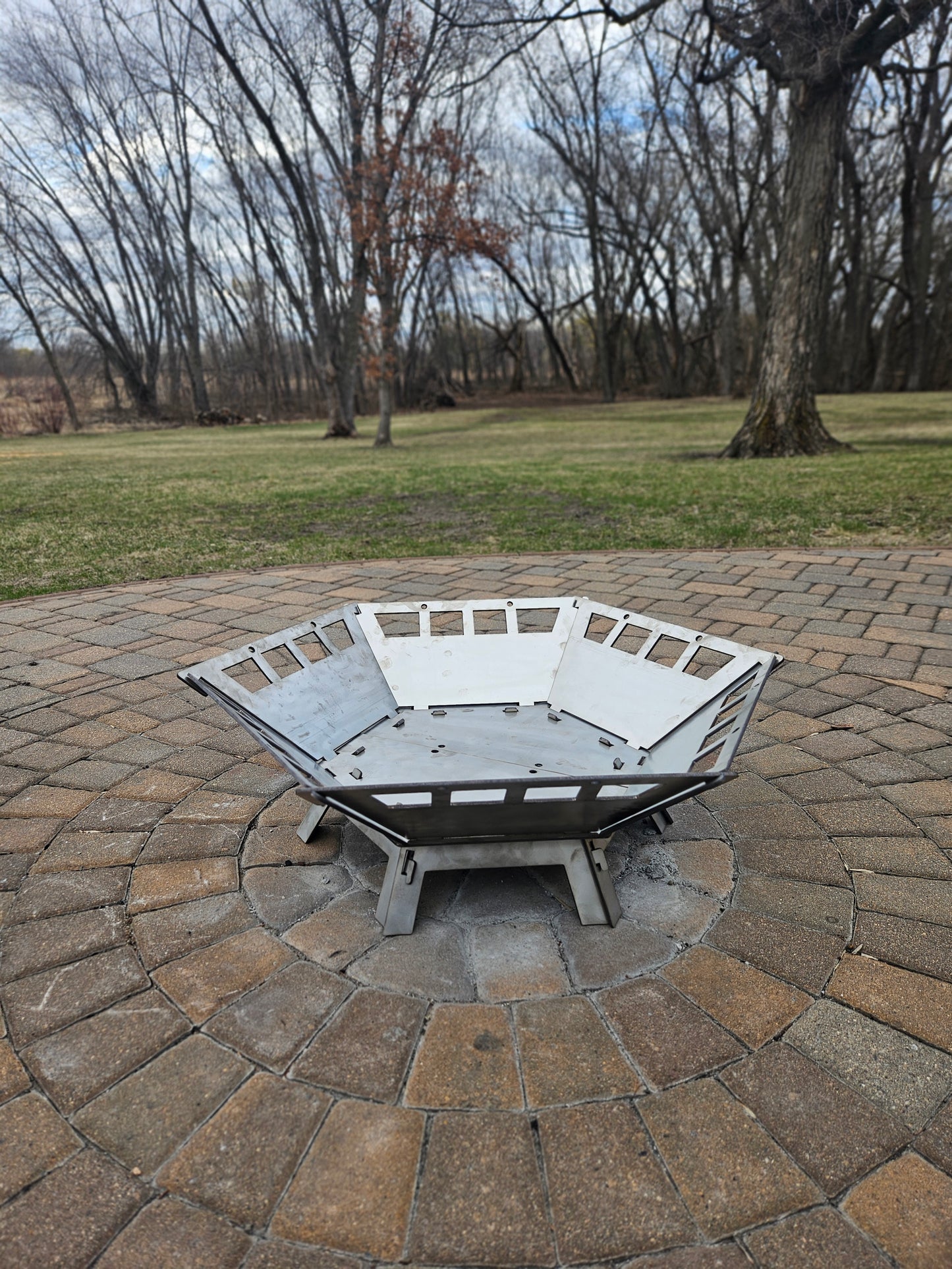 Collapsible Hexagon Fire Pit - STAINLESS STEEL