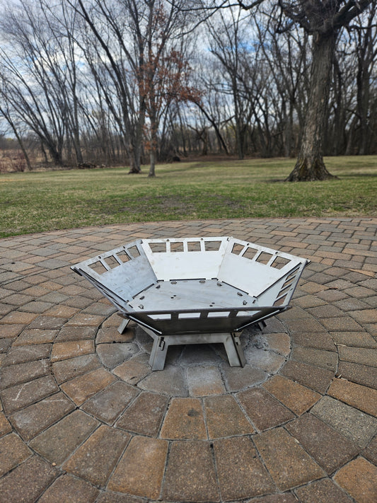 Collapsible Hexagon Fire Pit - STAINLESS STEEL