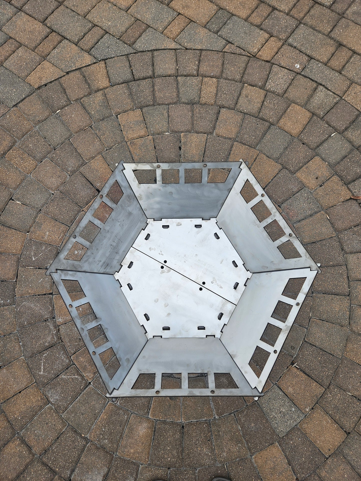 Collapsible Hexagon Fire Pit - STAINLESS STEEL