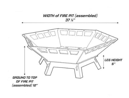 Collapsible Fire Pit and Grill 2-in-1 Bundle