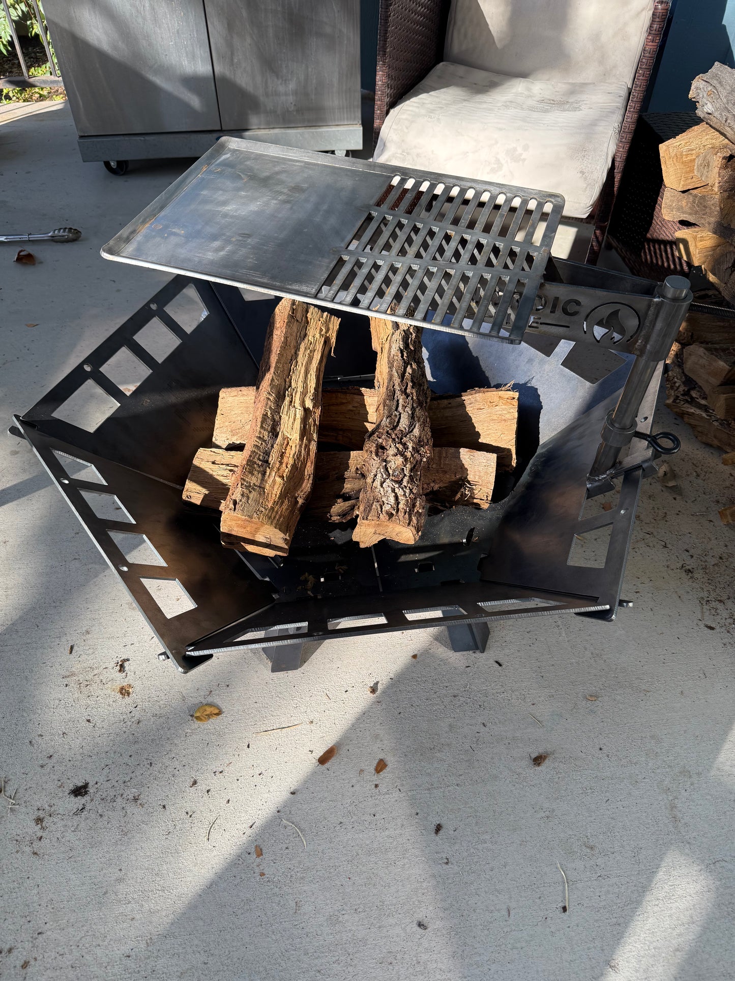 Collapsible Fire Pit and Grill 2-in-1 Bundle